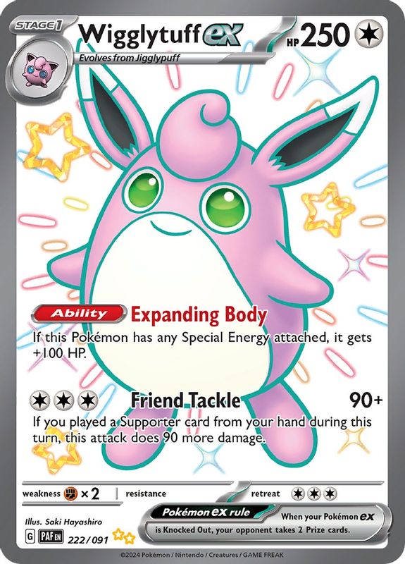 Wigglytuff ex - 222/091 - Shiny Ultra Rare