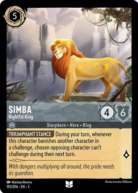 Simba - Rightful King - 193/204 - Uncommon