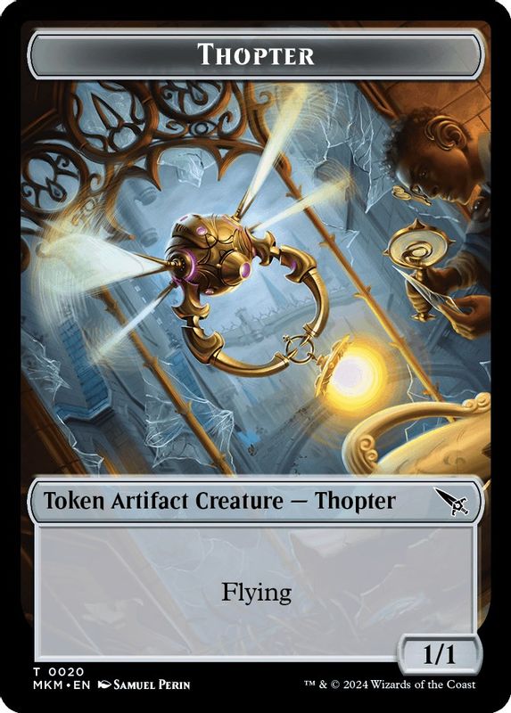 Thopter // Rhino Warrior Double-Sided Token - 20 // 18 - Token