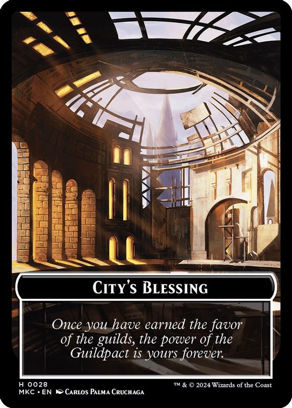 City's Blessing // Zombie Double-Sided Token - 28 // 11 - Token