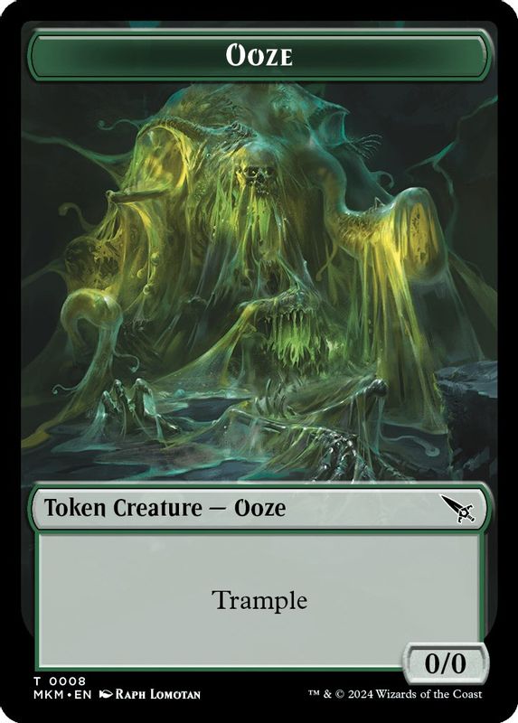 Ooze // A Mysterious Creature Double-Sided Token - 8 // 21 - Token