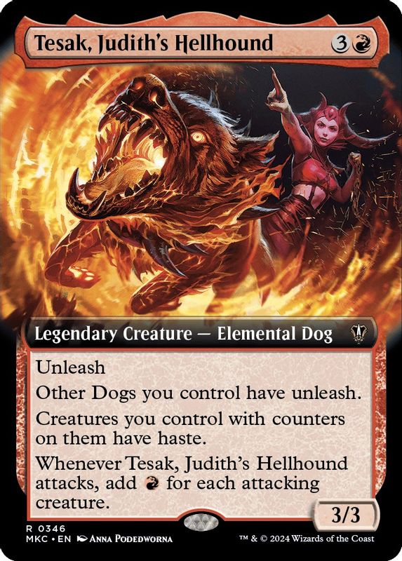 Tesak, Judith's Hellhound (Extended Art) - 346 - Rare