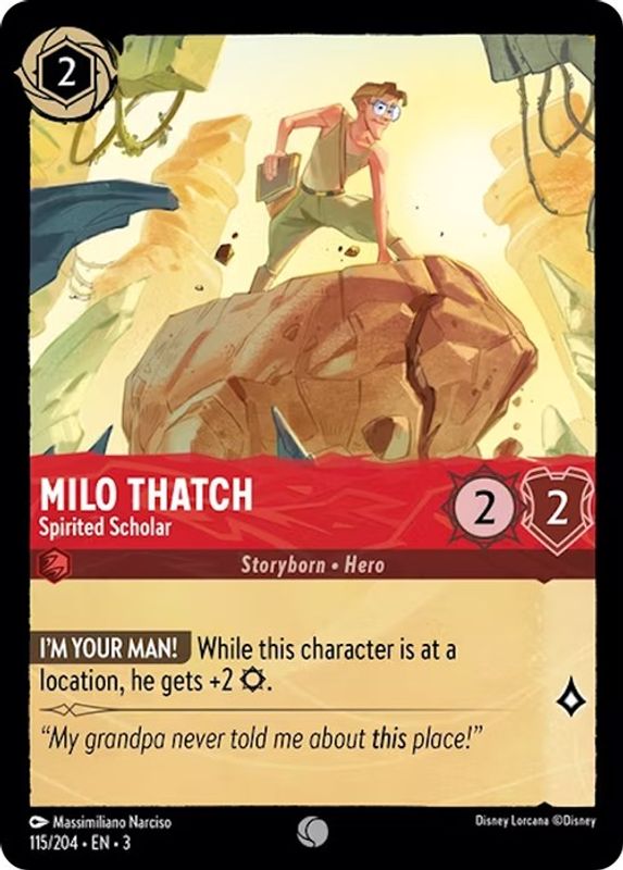 Milo Thatch - Spirited Scholar - 115/204 - Common