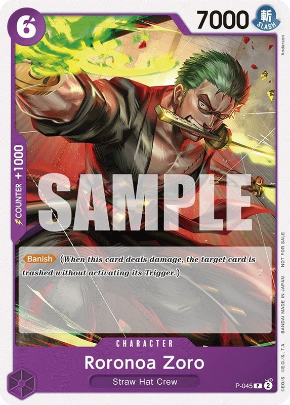 Roronoa Zoro (OP-06 Pre-Release Tournament) [Participant] - P-045 - Promo