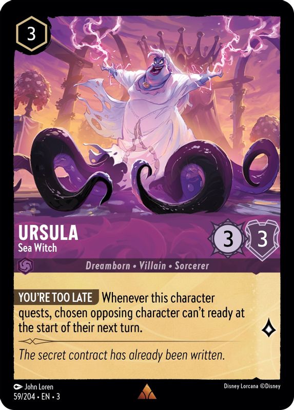 Ursula - Sea Witch - 59/204 - Rare