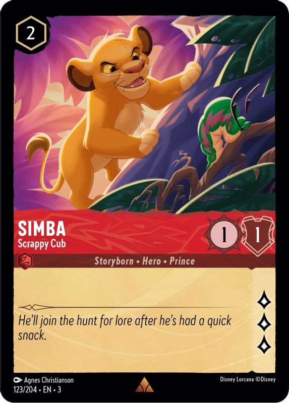 Simba - Scrappy Cub - 123/204 - Rare