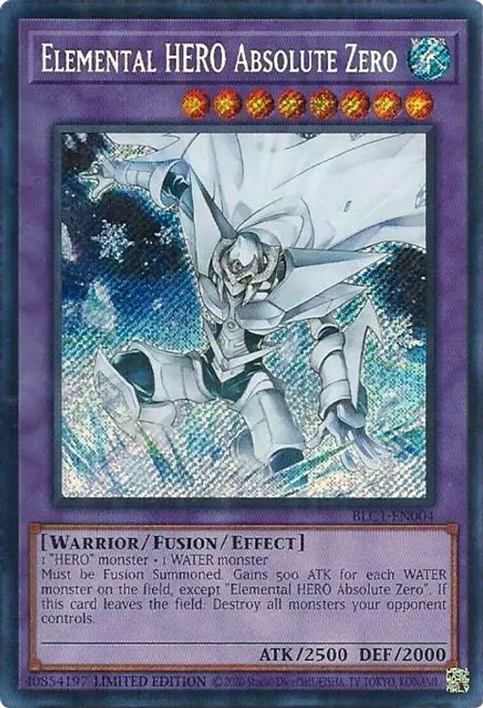 Elemental HERO Absolute Zero - BLC1-EN004 - Secret Rare