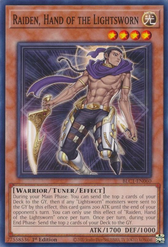 Raiden, Hand of the Lightsworn - BLC1-EN060 - Common / Short Print