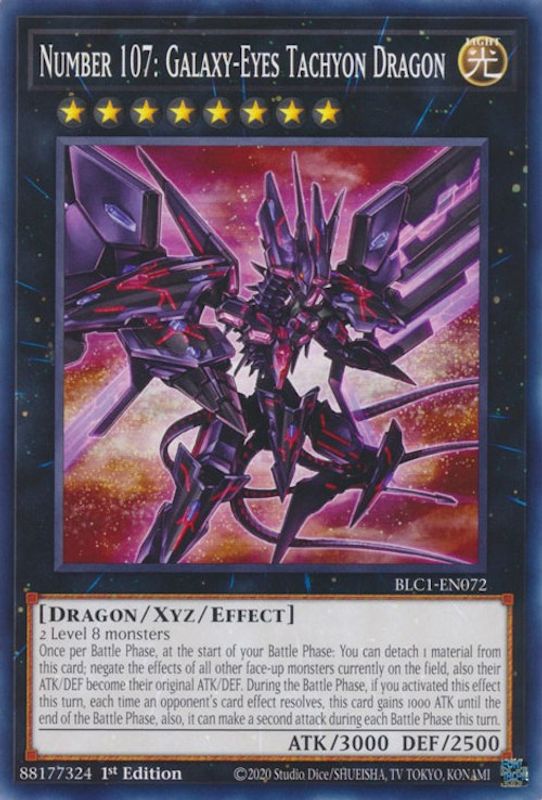 Number 107: Galaxy-Eyes Tachyon Dragon - BLC1-EN072 - Common / Short Print