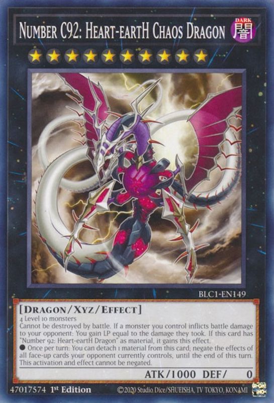 Number C92: Heart-eartH Chaos Dragon - BLC1-EN149 - Common / Short Print