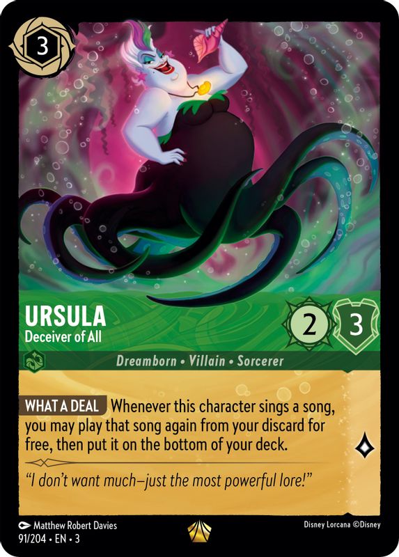 Ursula - Deceiver of All - 91/204 - Legendary