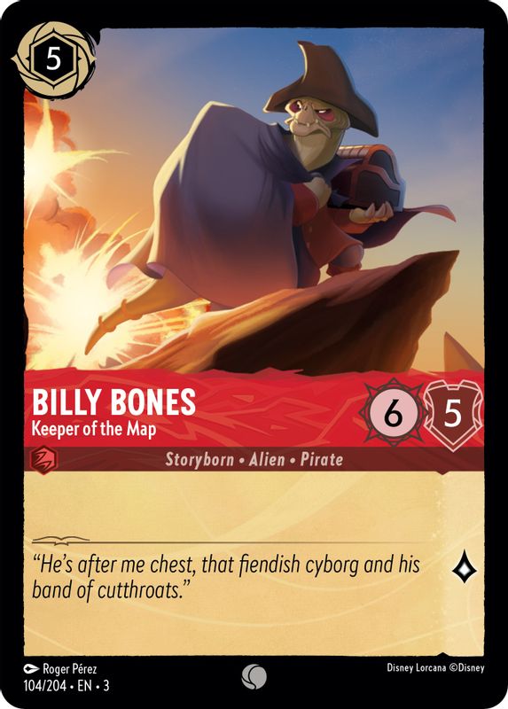 Billy Bones - Keeper of the Map - 104/204 - Common