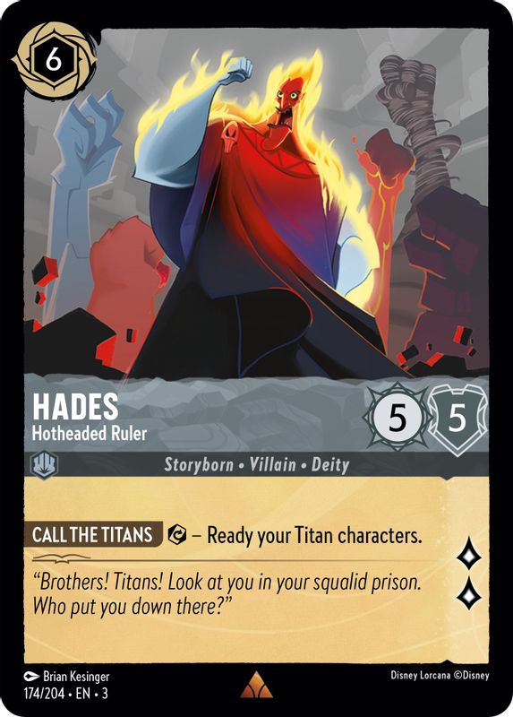 Hades - Hotheaded Ruler - 174/204 - Rare