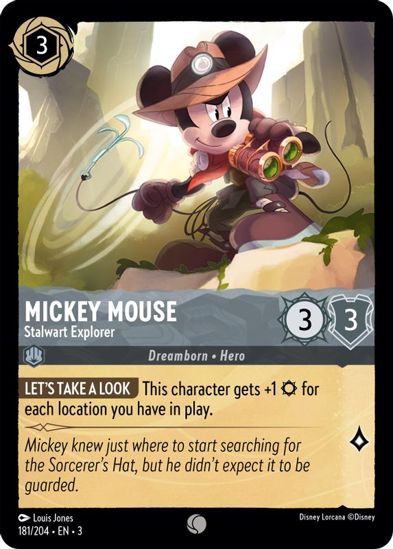 Mickey Mouse - Stalwart Explorer - 181/204 - Common