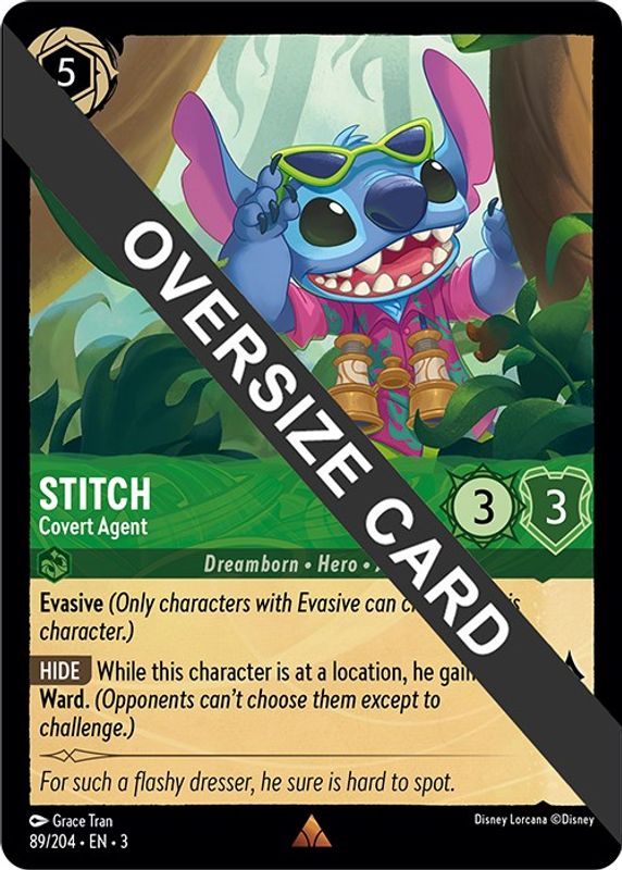 Stitch - Covert Agent (Oversized) - 89//204 - Rare