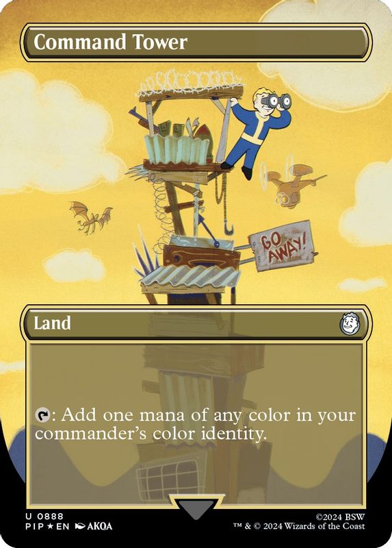 Command Tower (Borderless) (Surge Foil) - 888 - Common