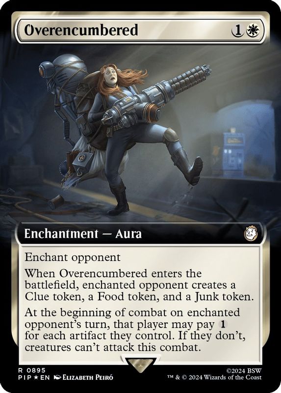 Overencumbered (Extended Art) (Surge Foil) - 895 - Rare