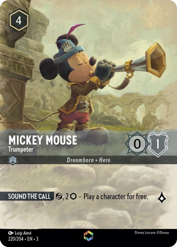 Mickey Mouse -Trumpeter (Alternate Art) - 220/204 - Enchanted