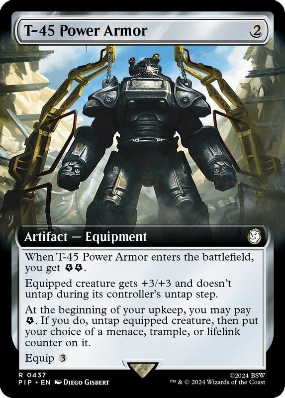 T-45 Power Armor (Extended Art) - 437 - Rare