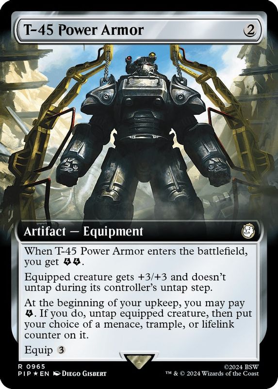 T-45 Power Armor (Extended Art) (Surge Foil) - 965 - Rare