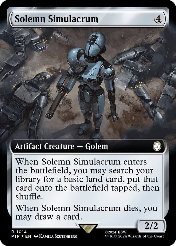 Solemn Simulacrum (Extended Art) (Surge Foil) - 1014 - Rare