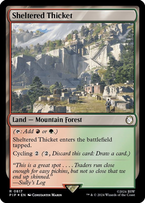 Sheltered Thicket (Surge Foil) - 817 - Rare