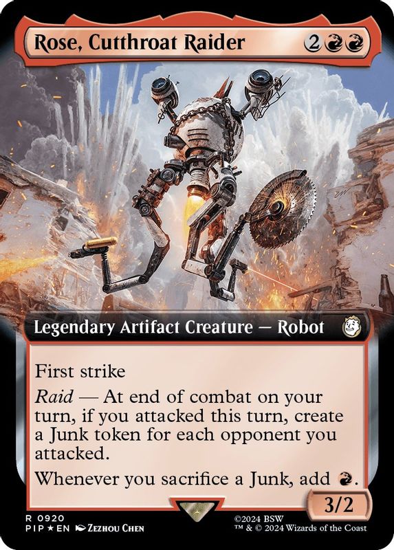 Rose, Cutthroat Raider (Extended Art) (Surge Foil) - 920 - Rare