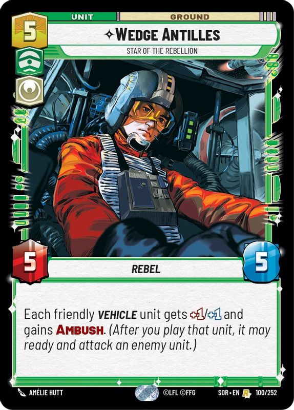 Wedge Antilles - Star of the Rebellion - 100/252 - Rare