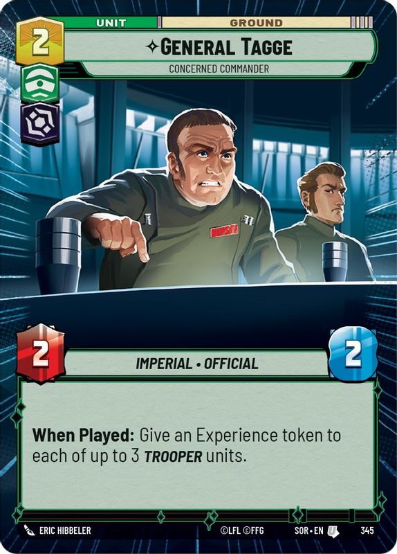 General Tagge - Concerned Commander (Hyperspace) - 345 - Uncommon