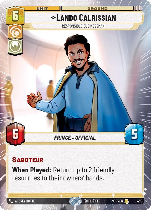 Lando Calrissian - Responsible Businessman (Hyperspace) - 459 - Rare