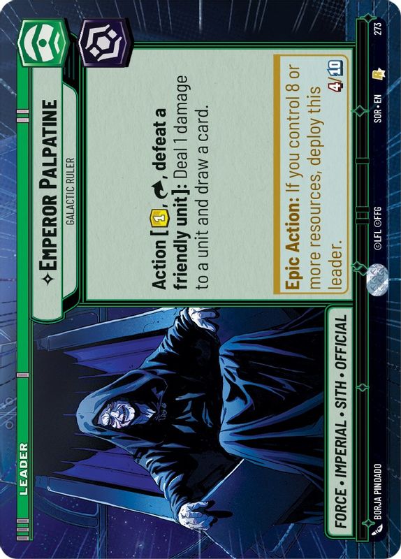 Emperor Palpatine - Galactic Ruler (Hyperspace) - 273 - Rare