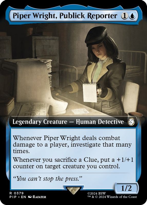 Piper Wright, Publick Reporter (Extended Art) - 379 - Rare