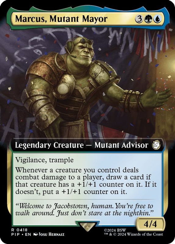 Marcus, Mutant Mayor (Extended Art) - 418 - Rare