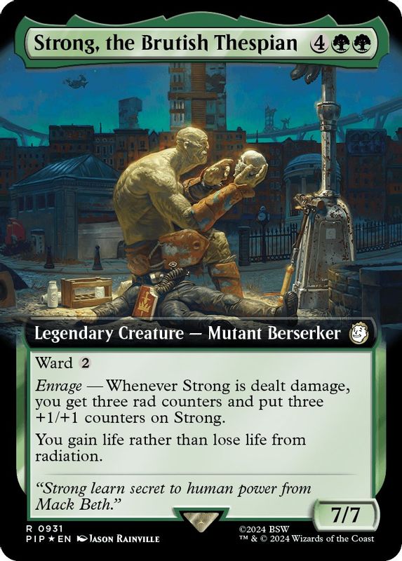 Strong, the Brutish Thespian (Extended Art) (Surge Foil) - 931 - Rare