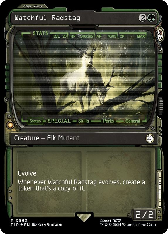 Watchful Radstag (Showcase) (Surge Foil) - 863 - Rare