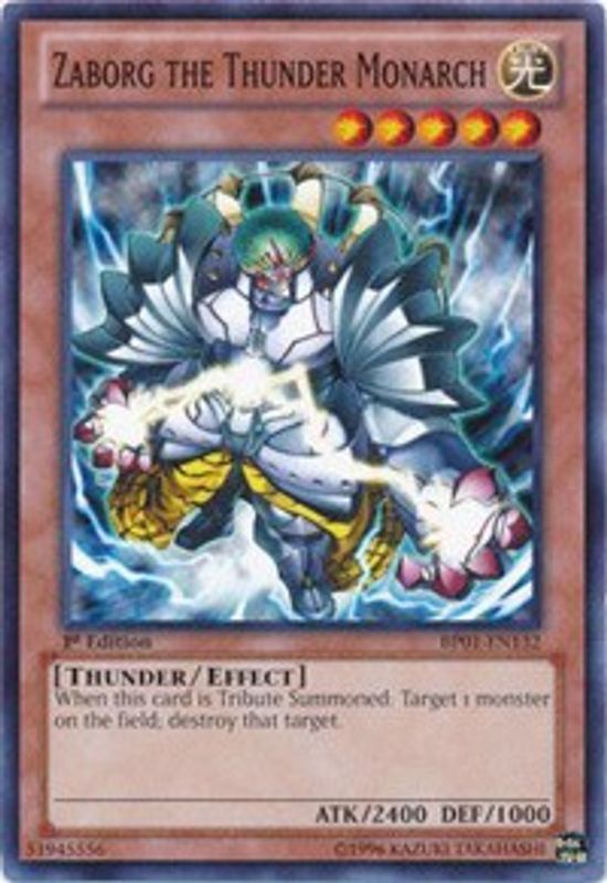 Zaborg the Thunder Monarch - BP01-EN132 - Common