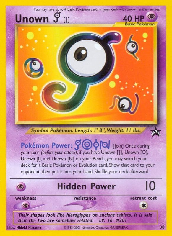 Unown [J] - 38/53 - Promo