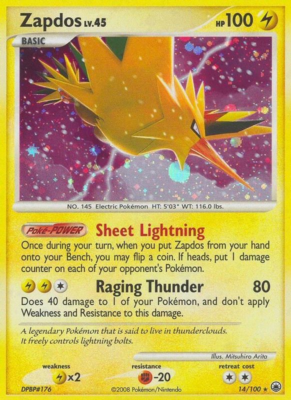 Zapdos - 014/100 - Holo Rare