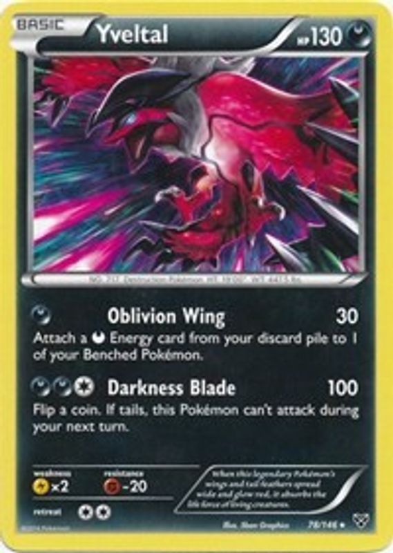 Yveltal - 78/146 (XY Base Set) - 078/146 - Holo Rare