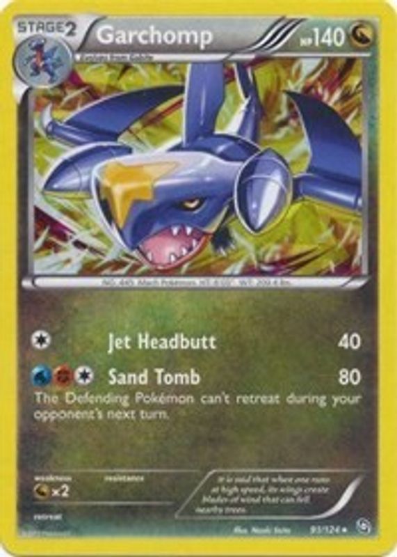 Garchomp - 91/124 (Cracked Ice Holo) - 091/124 - Holo Rare