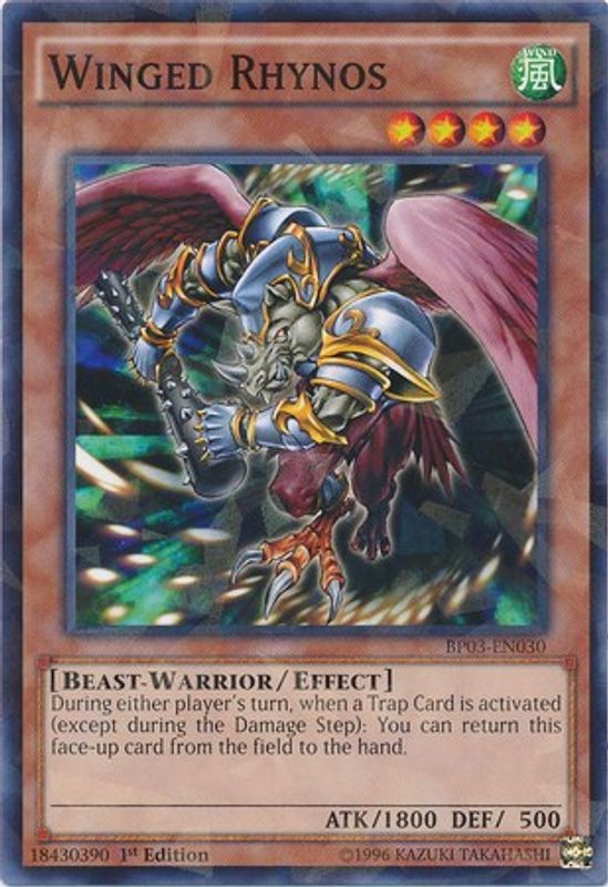 Winged Rhynos (Shatterfoil) - BP03-EN030 - Shatterfoil Rare