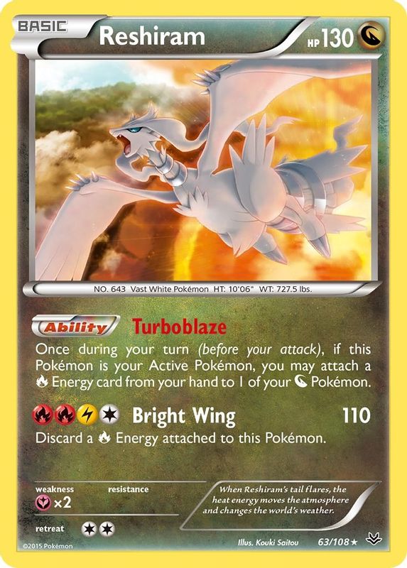 Reshiram - 63/108 - Holo Rare