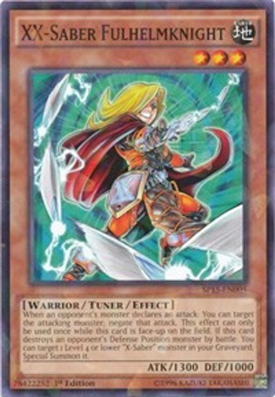 XX-Saber Fulhelmknight (Shatterfoil) - SP15-EN005 - Shatterfoil Rare